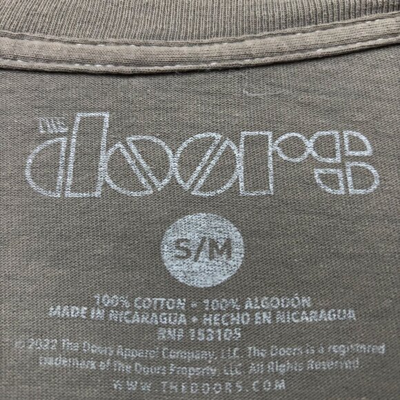 The Doors Riders Of The Storm Rock Brown Oversized LS Shirt Size S/M - Picture 4 of 4